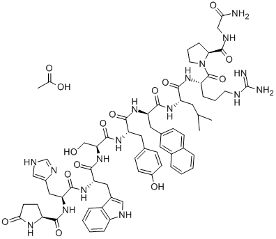 CAS 登录号：76932-60-0， (6-D-(2-萘基)丙氨酸)黄体生成激素释放激素乙酸酯