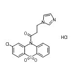 CAS#: 77020-84-9, 1-(2-Chloro-5,5-dioxido-10H-phenothiazin-10-yl)-3-(1H-imidazol-1-yl)-1-propanone hydrochloride (1:1)