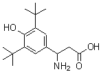 CAS 登录号:773122-46-6, 3-氨基-3-(3,5-二叔丁基-4-羟基-苯基)丙酸