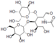 CAS#: 77356-46-8, N-[(2R,3R,4R,5R)-5,6-Dihydroxy-1-Oxo-3,4-Bis[[(2R,3R,4S,5R,6R)-3,4,5-Trihydroxy-6-(Hydroxymethyl)Oxan-2-Yl]Oxy]Hexan-2-Yl]Acetamide