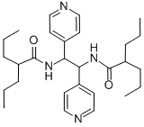 CAS 登录号：77502-23-9， 2-丙基-N-[2-(2-丙基戊酰氨基)-1,2-二(吡啶-4-基)乙基]戊酰胺