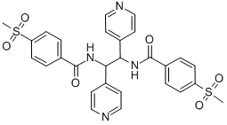 CAS#: 77502-35-3, 4-Methylsulfonyl-N-[2-[(4-Methylsulfonylbenzoyl)Amino]-1,2-Di(Pyridin-4-Yl)Ethyl]Benzamide