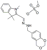 CAS#: 77536-70-0, 1-(4H-1,3-Benzodioxin-6-Yl)-N-[(1,3,3-Trimethylindol-1-Ium-2-Yl)Methylideneamino]Methanamine Methyl Sulfate