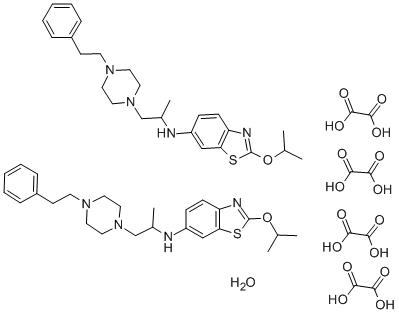 CAS#: 77563-08-7, Oxalic Acid; N-[1-[4-(2-Phenylethyl)Piperazin-1-Yl]Propan-2-Yl]-2-Propan-2-Yloxy-1,3-Benzothiazol-6-Amine