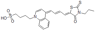 CAS#: 77673-48-4, 4-[(4Z)-4-[(E,4Z)-4-(4-Oxo-3-Propyl-2-Sulfanylidene-1,3-Thiazolidin-5-Ylidene)But-2-Enylidene]Quinolin-1-Yl]Butane-1-Sulfonic Acid