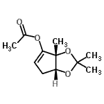 CAS#: 777076-77-4, (3aR,6aR)-2,2,3a-Trimethyl-6,6a-dihydro-3aH-cyclopenta[d][1,3]dioxol-4-yl acetate