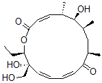 CAS 登录号:77717-05-6, (3Z,5S,6S,7S,9R,11Z,13Z,15S,16R)-16-乙基-6,15-二羟基-15-(羟基甲基)-5,7,9-三甲基-1-氧杂环十六碳-3,11,13-三烯-2,10-二酮