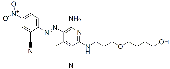 CAS#: 77737-03-2, 6-Amino-5-(2-Cyano-4-Nitrophenyl)Diazenyl-2-[3-(4-Hydroxybutoxy)Propylamino]-4-Methylpyridine-3-Carbonitrile