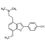 CAS#: 77765-52-7, 4-{4-[2-(Dimethylamino)ethyl]-7-methoxy-1-benzofuran-2-yl}phenol