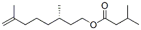 CAS 登录号：7778-96-3， (S)-3,7-二甲基辛-7-烯基异戊酸酯