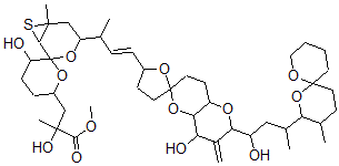 CAS#: 78111-16-7, Methyl 2-Hydroxy-3-[5'-Hydroxy-3-[(E)-4-[4-Hydroxy-2-[1-Hydroxy-3-(3-Methyl-1,7-Dioxaspiro[5.5]Undecan-2-Yl)Butyl]-3-Methylidenespiro[4a,7,8,8a-Tetrahydro-4H-Pyrano[5,6-b]Pyran-6,5'-Oxolane]-2'-Yl]But-3-En-2-Yl]-1-Methylspiro[4-Oxa-7-Thiabicyclo[4.1.0]Heptane-5,6'-Oxane]-2'-Yl]-2-Methylpropanoate