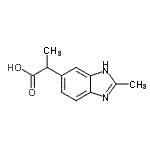 CAS 登录号：782394-99-4， 2-(2-甲基-1H-苯并咪唑-5-基)丙酸
