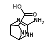 CAS#: 78314-79-1, 3-Amino-2,4,6-triazabicyclo[3.2.1]oct-2-ene-7-carboxylic acid
