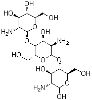 CAS 登录号：78341-33-0， 2-氨基-2-脱氧-beta-D-吡喃葡萄糖基-(1->4)-(4Xi)-2-氨基-2-脱氧-D-木糖基-己糖吡喃糖苷-(1->4)-2-氨基-2-脱氧-beta-D-吡喃葡萄糖