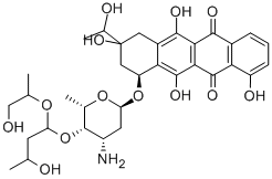 CAS#: 78366-46-8, 7-[4-Amino-5-[3-Hydroxy-1-(1-Hydroxypropan-2-Yloxy)Butoxy]-6-Methyloxan-2-Yl]Oxy-4,6,9,11-Tetrahydroxy-9-(1-Hydroxyethyl)-8,10-Dihydro-7H-Tetracene-5,12-Dione