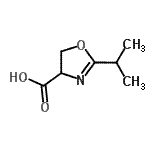 CAS 登录号：784132-37-2， 2-异丙基-4,5-二氢-1,3-恶唑-4-羧酸