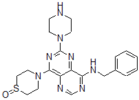 CAS 登录号：78552-37-1， 8-(1-氧代-1,4-噻嗪烷-4-基)-N-(苯基甲基)-6-哌嗪-1-基嘧啶并[6,5-e]嘧啶-4-胺
