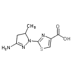 CAS#: 785737-61-3, 2-(3-Amino-5-methyl-4,5-dihydro-1H-pyrazol-1-yl)-1,3-thiazole-4-carboxylic acid