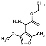 CAS#: 785753-74-4, Ethyl amino(3-methoxy-5-methyl-1,2-oxazol-4-yl)acetate