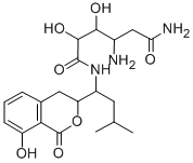 CAS#: 78654-44-1, 5-Amino-2,3-Dihydroxy-N-[1-(8-Hydroxy-1-Oxoisochroman-3-Yl)-3-Methylbutyl]Hexanediamide