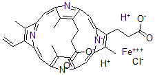 CAS#: 78694-18-5, (Sp-5-13)-Chloro(8-Ethenyl-3,7,12,17-Tetramethyl-21H,23H-Porphine-2,18-Dipropanoato)-Ferrate Dihydrogen
