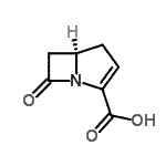 CAS 登录号：78854-41-8， (5R)-7-氧代-1-氮杂双环[3.2.0]庚-2-烯-2-羧酸