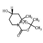 CAS#: 790668-06-3, 2-Methyl-2-propanyl (2R,4S)-4-hydroxy-2-methyl-1-piperidinecarboxylate