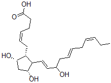 CAS 登录号：79319-94-1， (Z)-6-[(1R,3R,5S)-3,5-二羟基-2-[(1E,5E,8Z)-3-羟基十一碳-1,5,8-三烯基]环戊基]己-4-烯酸