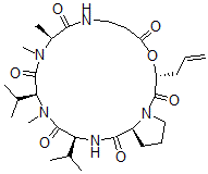 CAS#: 79386-02-0, (3R,10S,13S,16S,19S)-10,11,14-Trimethyl-13,16-Di(Propan-2-Yl)-3-Prop-2-Enyl-4-Oxa-1,8,11,14,17-Pentazabicyclo[17.3.0]Docosane-2,5,9,12,15,18-Hexone