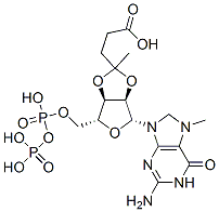 CAS#: 79441-42-2, 3-[(3aR,4R,6R,6aR)-6-(2-Amino-7-Methyl-6-Oxo-3,8-Dihydropurin-9-Yl)-4-[(Hydroxy-Phosphonooxyphosphoryl)Oxymethyl]-2-Methyl-3a,4,6,6a-Tetrahydrofuro[3,4-d][1,3]Dioxol-2-Yl]Propanoic Acid