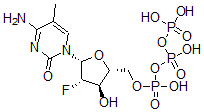 CAS 登录号：79570-62-0， [(2R,3R,4S,5R)-5-(4-氨基-5-甲基-2-氧代嘧啶-1-基)-4-氟-3-羟基四氢呋喃-2-基]甲基(羟基-膦酰氧基磷酰)氢磷酸酯
