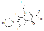 CAS 登录号：79660-71-2， 6,8-二氟-1-(2-氟乙基)-4-氧代-7-哌嗪-1-基喹啉-3-羧酸