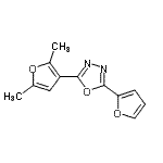 CAS 登录号：796850-12-9， 2-(2,5-二甲基-3-呋喃基)-5-(2-呋喃基)-1,3,4-恶二唑