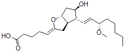 CAS#: 79743-29-6, (5Z)-5-[(3aR,4R,5R,6aR)-5-Hydroxy-4-[(E,3S)-3-Methoxyoct-1-Enyl]-3,3a,4,5,6,6a-Hexahydrocyclopenta[d]Furan-2-Ylidene]Pentanoic Acid