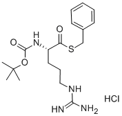 CAS#: 79864-22-5, (S)-5-[(Aminoiminomethyl)Amino]-2-[[(1,1-Dimethylethoxy)Carbonyl]Amino]-Pentanethioic Acid S-(Phenylmethyl) Ester Monohydrochloride