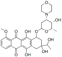 CAS 登录号：79867-79-1， 6,9,11-三羟基-9-(1-羟基乙基)-7-[(4S,5S,6S)-5-羟基-6-甲基-4-吗啉-4-基四氢吡喃-2-基]氧基-4-甲氧基-8,10-二氢-7H-并四苯-5,12-二酮