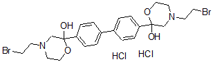 CAS#: 79868-97-6, 4-(2-Bromoethyl)-2-[4-[4-[4-(2-Bromoethyl)-2-Hydroxymorpholin-2-Yl]Phenyl]Phenyl]Morpholin-2-Ol Dihydrochloride
