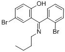 CAS 登录号:80018-38-8, 2-(N-丁基亚胺-(2-溴苯基)甲基)-4-溴苯酚