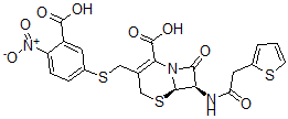 CAS#: 80072-86-2, (6R,7R)-3-[[(3-Carboxy-4-nitrophenyl)thio]methyl]-8-oxo-7-[[1-oxo-2-(2-thienyl)ethyl]amino]-5-thia-1-azabicyclo[4.2.0]oct-2-ene-2-carboxylic acid