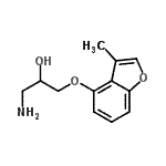 CAS#: 801207-01-2, 1-Amino-3-[(3-methyl-1-benzofuran-4-yl)oxy]-2-propanol