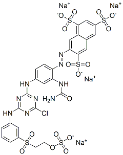 CAS 登录号：80157-00-2， 7-[[2-[(氨基羰基)氨基]-4-[[4-氯-6-[[3-[[2-(磺酸基氧基)乙基]磺酰基]苯基]氨基]-1,3,5-三嗪-2-基]氨基]苯基]偶氮]萘-1,3,6-三磺酸四钠