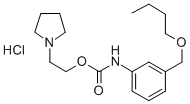 CAS 登录号:80171-64-8, 2-(1-吡咯烷基)乙基 3-(丁氧基甲基)苯胺基甲酸酯盐酸盐