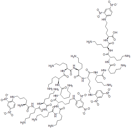 CAS 登录号：80462-89-1， N6-(2,4-二硝基苯基)-L-赖氨酰-L-赖氨酰-L-赖氨酰-L-赖氨酰-L-赖氨酰-N6-(2,4-二硝基苯基)-L-赖氨酰-L-赖氨酰-L-赖氨酰-L-赖氨酰-L-赖氨酰-N6-(2,4-二硝基苯基)-L-赖氨酰-L-赖氨酰-L-赖氨酰-L-赖氨酰-L-赖氨酰-N6-(2,4-二硝基苯基)-L-赖氨酸