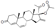 CAS 登录号：805-84-5， 亚甲基去氢乙酰氧基黄体酮