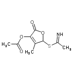 CAS#: 805180-28-3, 5-(Ethanimidoylsulfanyl)-4-methyl-2-oxo-2,5-dihydro-3-furanyl acetate