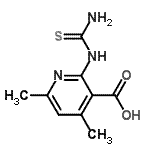 CAS 登录号：806635-45-0， 2-(硫代氨基甲酰氨基)-4,6-二甲基烟酸