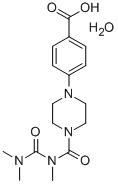 CAS#: 80712-35-2, 4-(4-((((Dimethylamino)Carbonyl)Methylamino)Carbonyl)-1- Piperazinyl)-Benzoic Acid Hydrate (4:1)