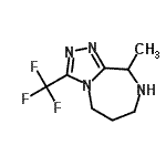 CAS#: 807320-37-2, 9-Methyl-3-(trifluoromethyl)-6,7,8,9-tetrahydro-5H-[1,2,4]triazolo[4,3-a][1,4]diazepine