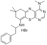 CAS#: 80761-75-7, 7,8-Dihydro-7,7-Dimethyl-4-(Dimethylamino)-9-(alpha-Methylphenethylamino)-6H-Pyrimido(4,5-b)(1,4)Benzothiazine Hydrobromide