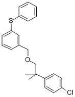 CAS#: 80843-67-0, 1-((2-(4-Chlorophenyl)-2-Methylpropoxy)Methyl)-3-(Phenylthio)Benzene